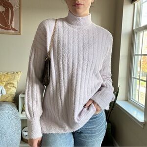The softest blush pink fuzzy sweater by Jessica Simpson